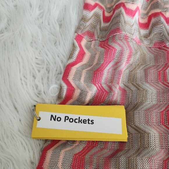 INC International Concepts 60s Retro Knit Gypsy Hippie Dress Women's M Pink - Picture 13 of 14